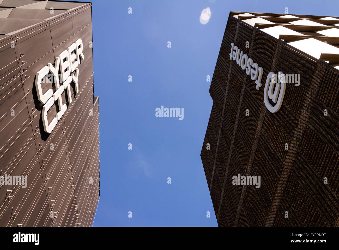 Vilnius, Lituanie - 27 mai 2024. Cyber City Building à Vilnius où réside diverses cyber-entreprises Banque D'Images