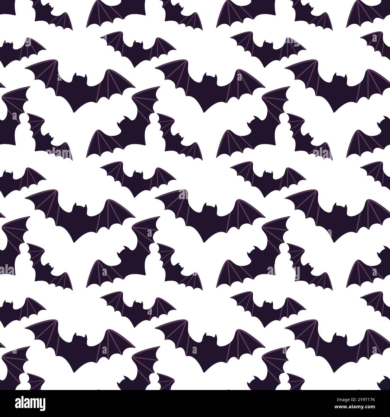 Modèle transparent avec les chauves-souris d'Halloween Illustration de Vecteur