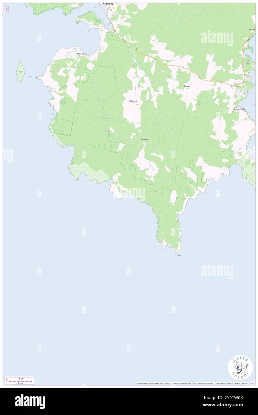 Cape Raoul, , au, Australie, Tasmanie, s 43 14' 24'', N 147 47' 48'', carte, Cartascapes carte publiée en 2024. Explorez Cartascapes, une carte qui révèle la diversité des paysages, des cultures et des écosystèmes de la Terre. Voyage à travers le temps et l'espace, découvrir l'interconnexion du passé, du présent et de l'avenir de notre planète. Banque D'Images