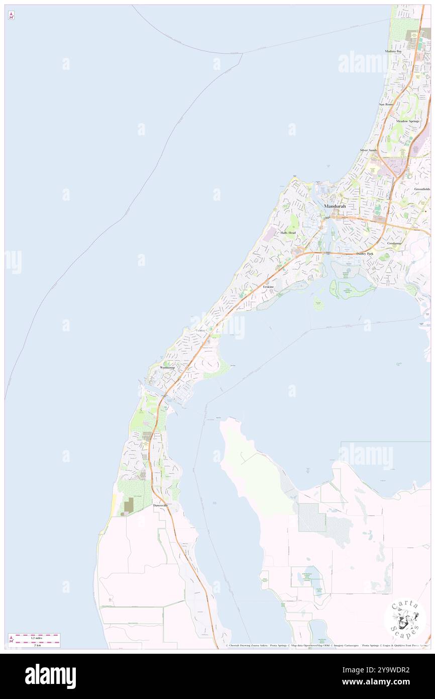 Mandurah, Mandurah, au, Australie, Australie occidentale, s 32 34' 42'', N 115 39' 55'', carte, Cartascapes carte publiée en 2024. Explorez Cartascapes, une carte qui révèle la diversité des paysages, des cultures et des écosystèmes de la Terre. Voyage à travers le temps et l'espace, découvrir l'interconnexion du passé, du présent et de l'avenir de notre planète. Banque D'Images