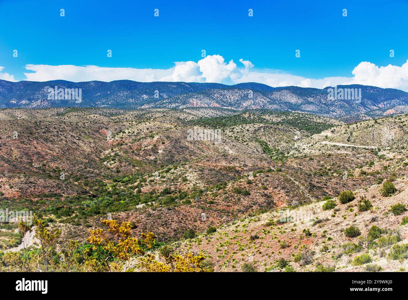 Vue imprenable sur la chaîne de montagnes Sacramento près d'Alamogorda, Nouveau-Mexique Banque D'Images