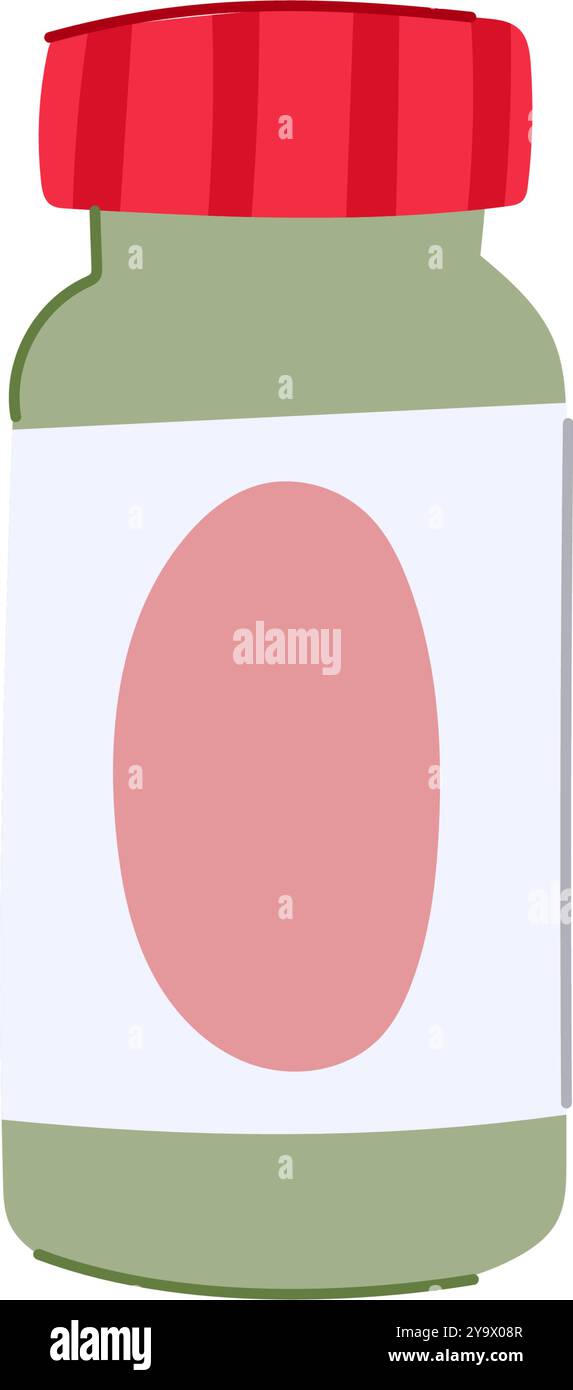 illustration vectorielle de dessin animé de pilules antibiotiques de prescription Illustration de Vecteur