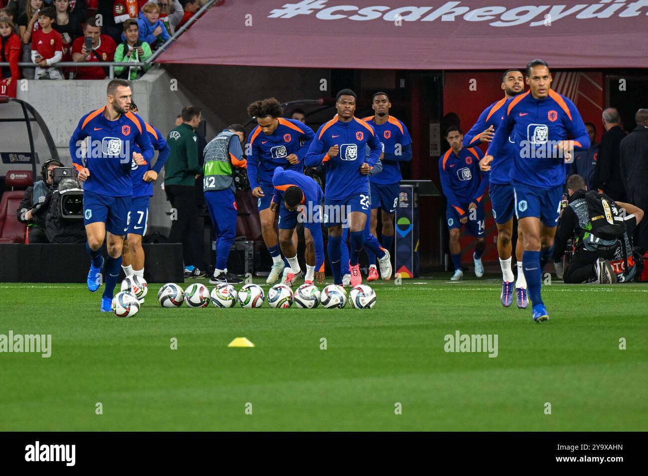 Nederlands lors du match de l'UEFA Nations League opposant Hongrie vs Hollande le 11 octobre 2024 au stade Puskas Arena de Budapest, Hongrie crédit : Independent photo Agency Srl/Alamy Live News Banque D'Images