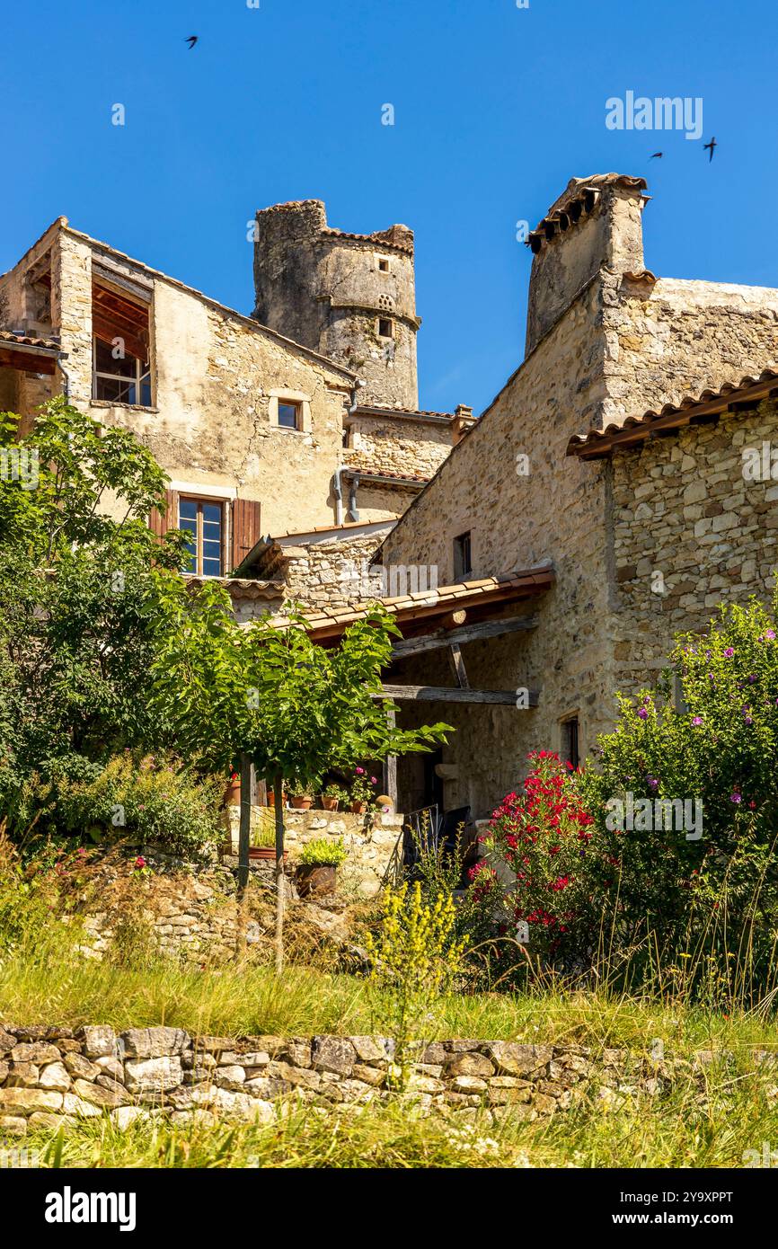 France, Drôme, Drôme provençale, le Poët-Laval, labellisés les plus Beaux villages de France Banque D'Images