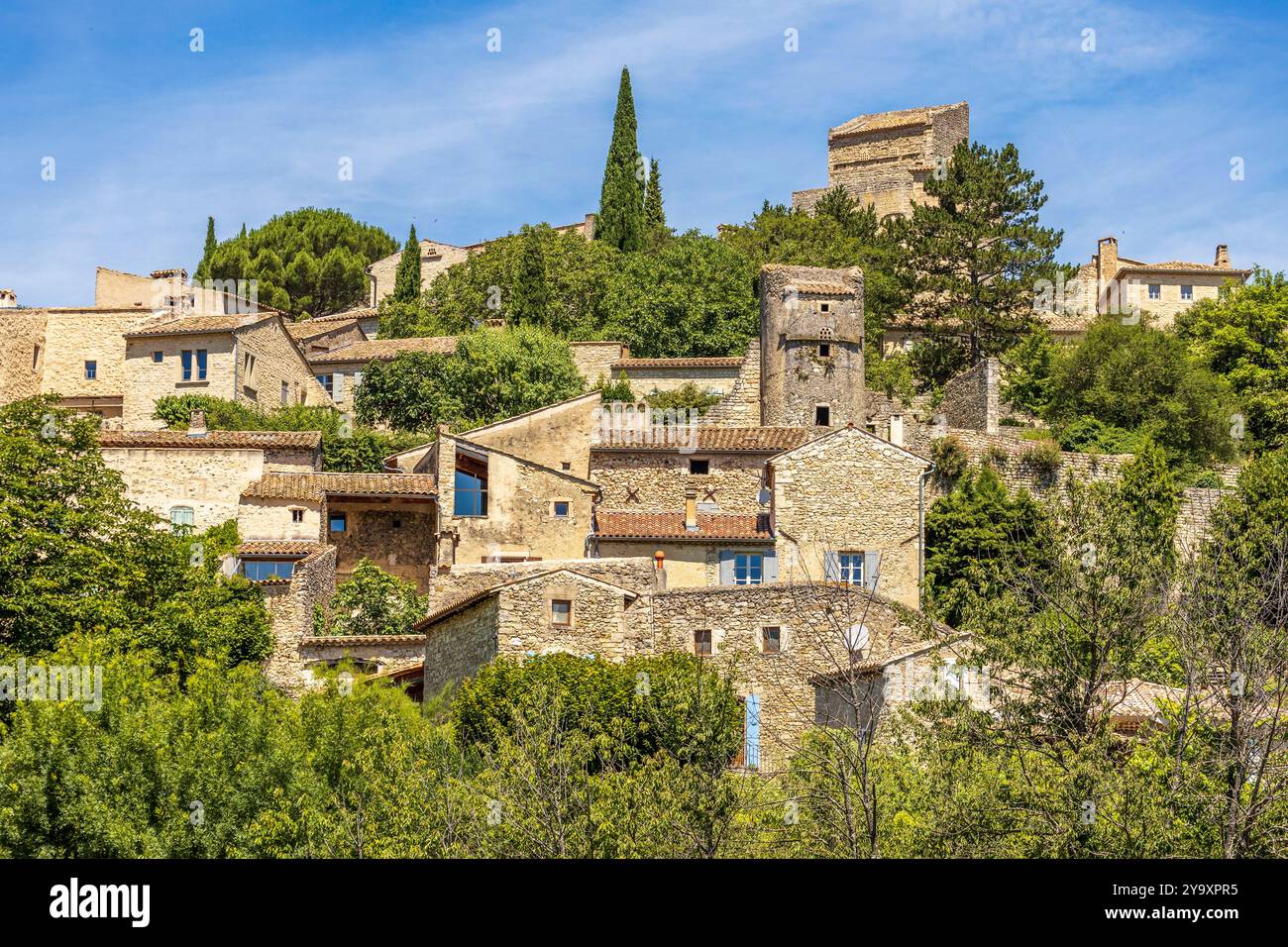 France, Drôme, Drôme provençale, le Poët-Laval, labellisés les plus Beaux villages de France Banque D'Images