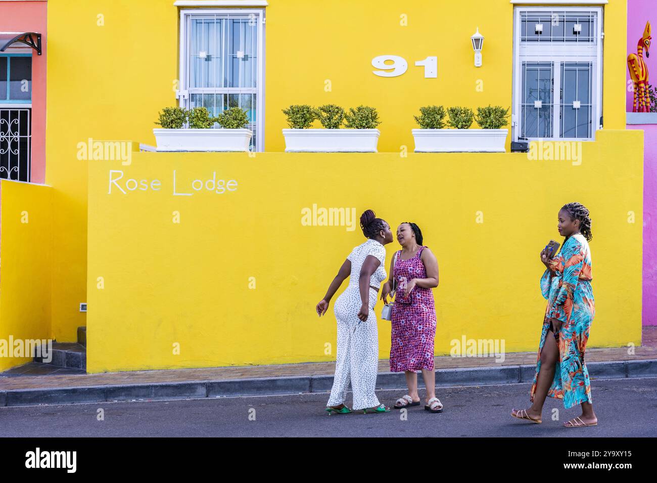 Afrique du Sud, Western Cape, Cape Town, quartier de Bo-Kaap, centre historique coloré de la culture malaise du Cap Banque D'Images