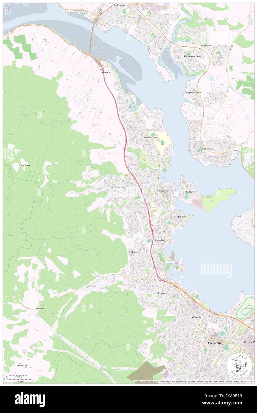 Box Hill Road Overpass, Glenorchy, au, Australie, Tasmanie, s 42 47' 23'', N 147 14' 24'', carte, Cartascapes carte publiée en 2024. Explorez Cartascapes, une carte qui révèle la diversité des paysages, des cultures et des écosystèmes de la Terre. Voyage à travers le temps et l'espace, découvrir l'interconnexion du passé, du présent et de l'avenir de notre planète. Banque D'Images