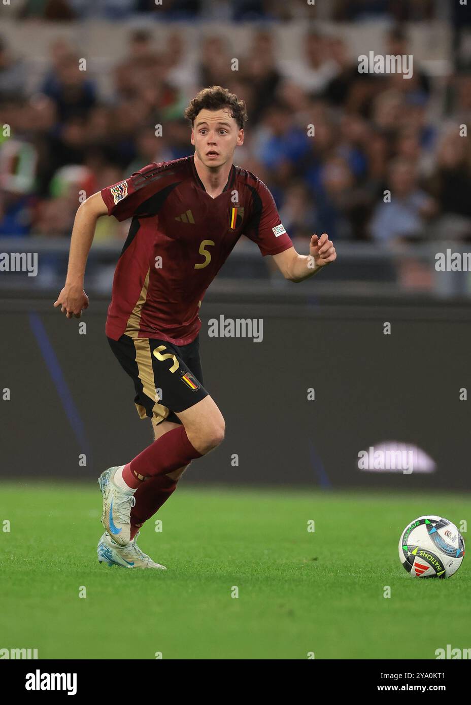 Rome, Italie. 10 octobre 2024. Maxim de Cuyper de Belgique lors du match de l'UEFA Nations League au Stadio Olimpico, Rome. Le crédit photo devrait se lire : Jonathan Moscrop/Sportimage crédit : Sportimage Ltd/Alamy Live News Banque D'Images