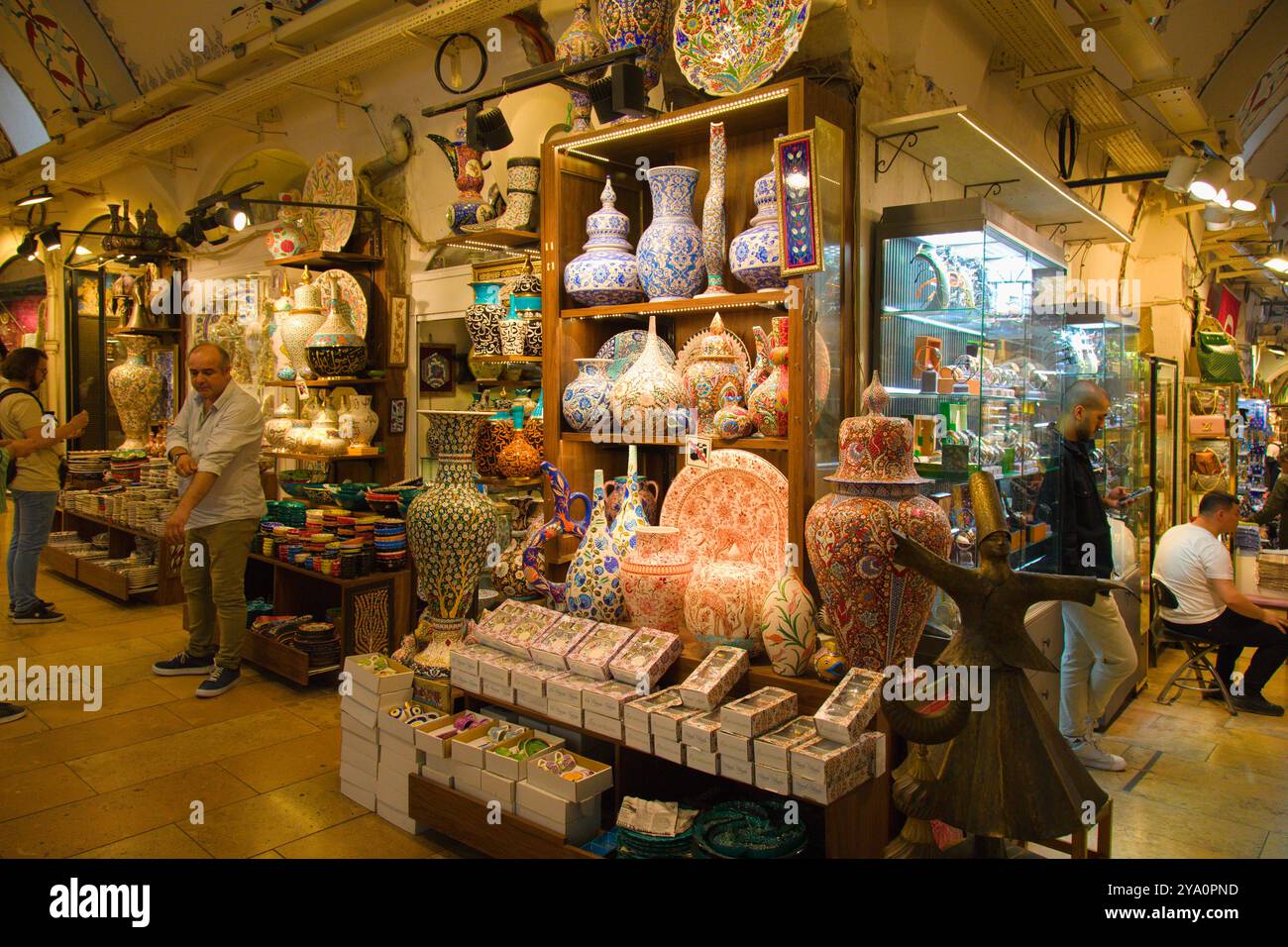 Türkiye, Turquie, Istanbul, Kapali Carsi, Grand Bazar, Banque D'Images