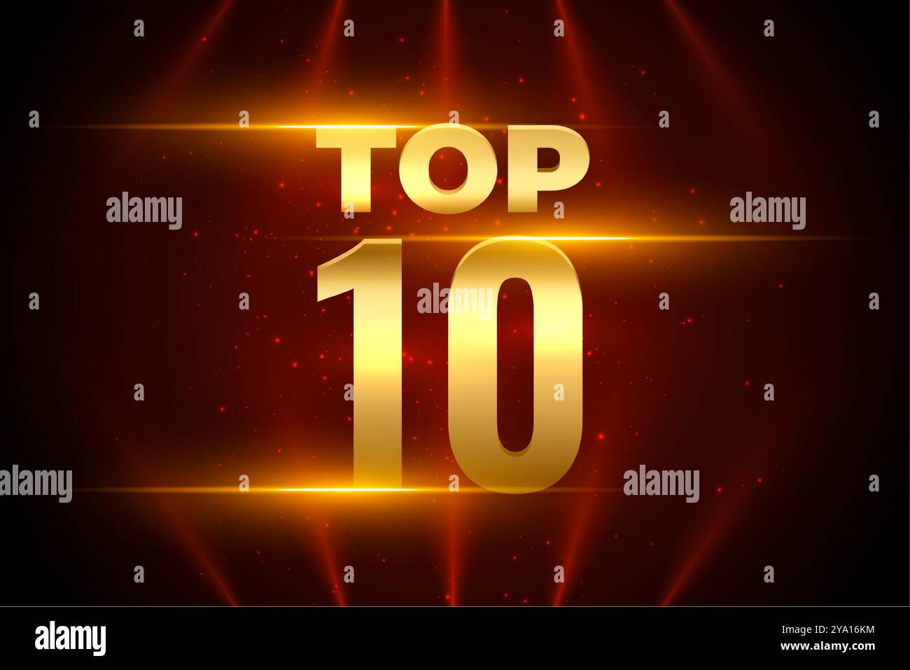brillant top 10 fond de succès avec vecteur d'effet de lumière de mise au point Illustration de Vecteur