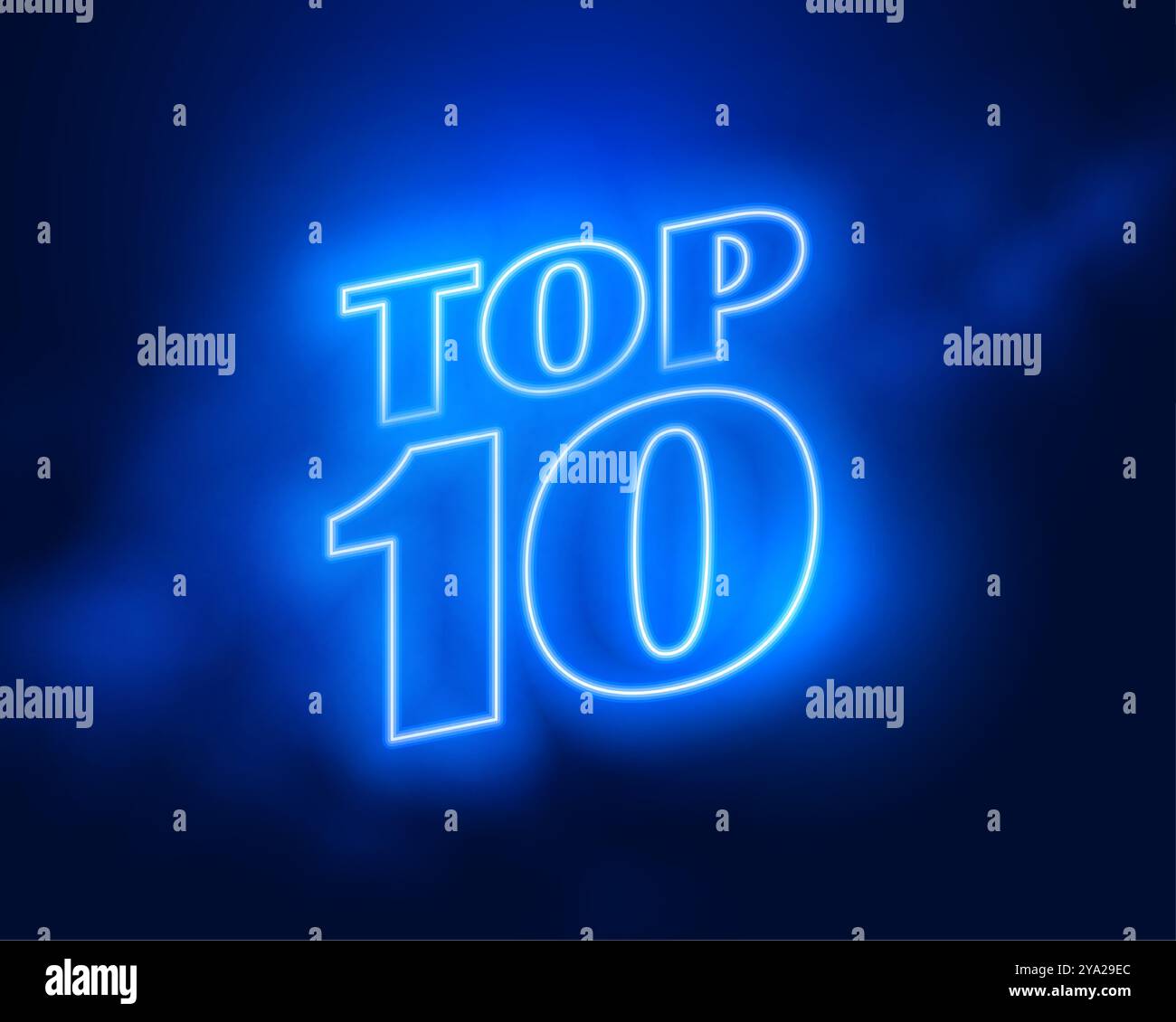 top 10 gagnant ou honneur arrière-plan gagner vecteur de style néon brillant Illustration de Vecteur