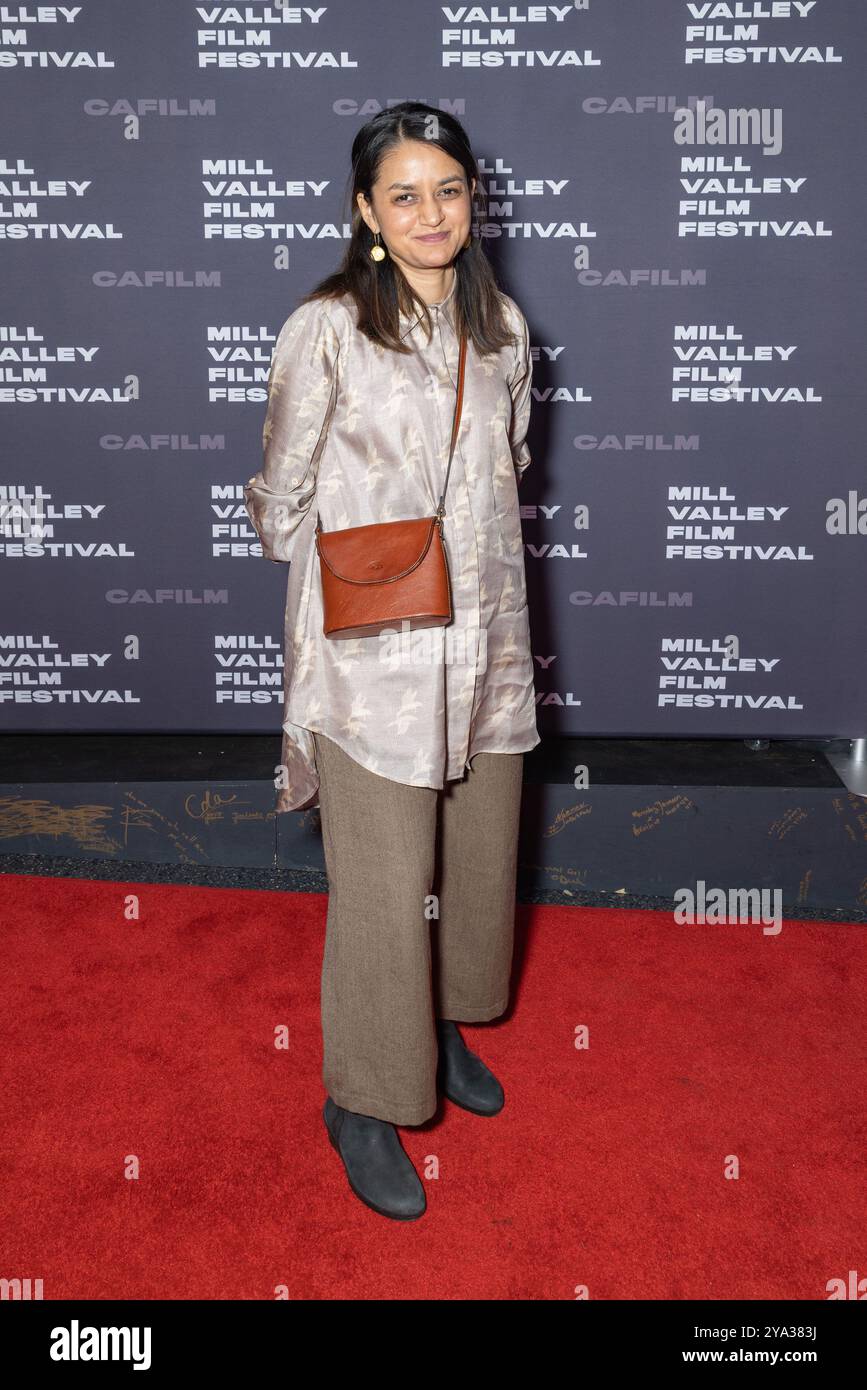 Le réalisateur Payal Kapadia assiste à la projection de « All We Imagine as Light » lors du 47e Festival du film de Mill Valley au Smith Rafael film Center le 11 octobre 2024 à San Rafael, Californie. Photo : Picture Happy/imageSPACE pour MVFF/SIPA USA crédit : SIPA USA/Alamy Live News Banque D'Images