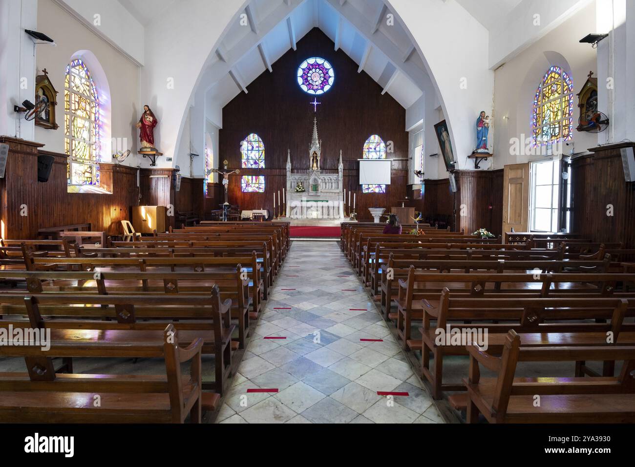 Église Saint Jean, quatre bornes, Océan Indien, Île Maurice, Afrique Banque D'Images