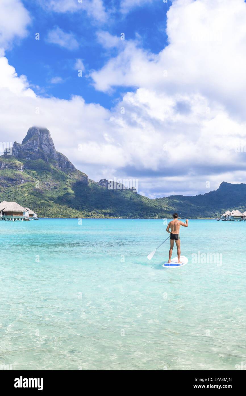 Île de Bora Bora, Polynésie française, Océanie Banque D'Images