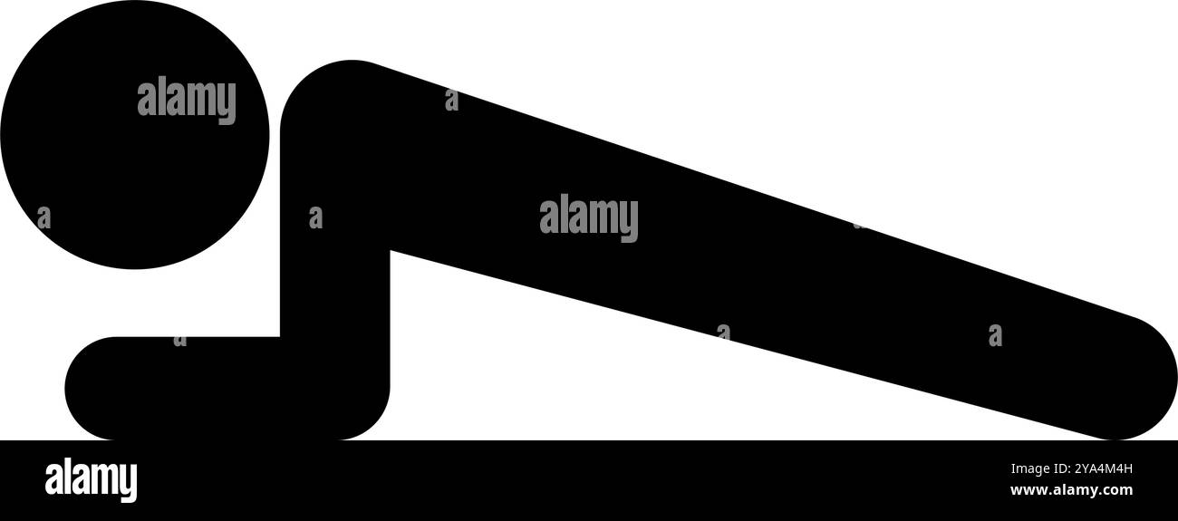 Icône de silhouette de planche de personne. Vecteur modifiable. Illustration de Vecteur