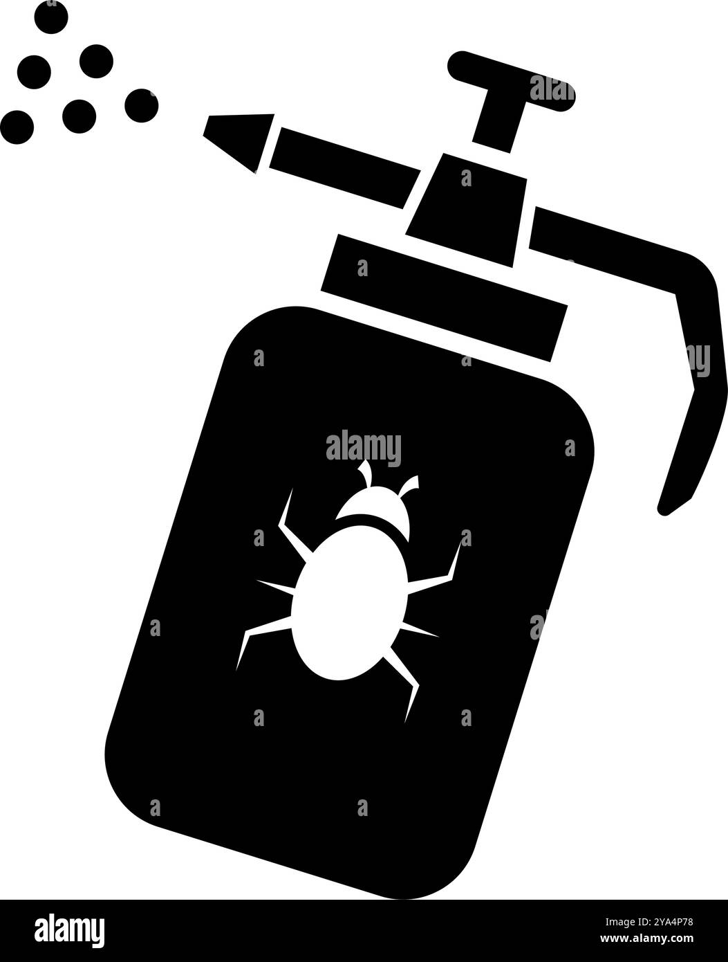 Icône de silhouette de pulvérisation de pesticides. Vecteur modifiable. Illustration de Vecteur