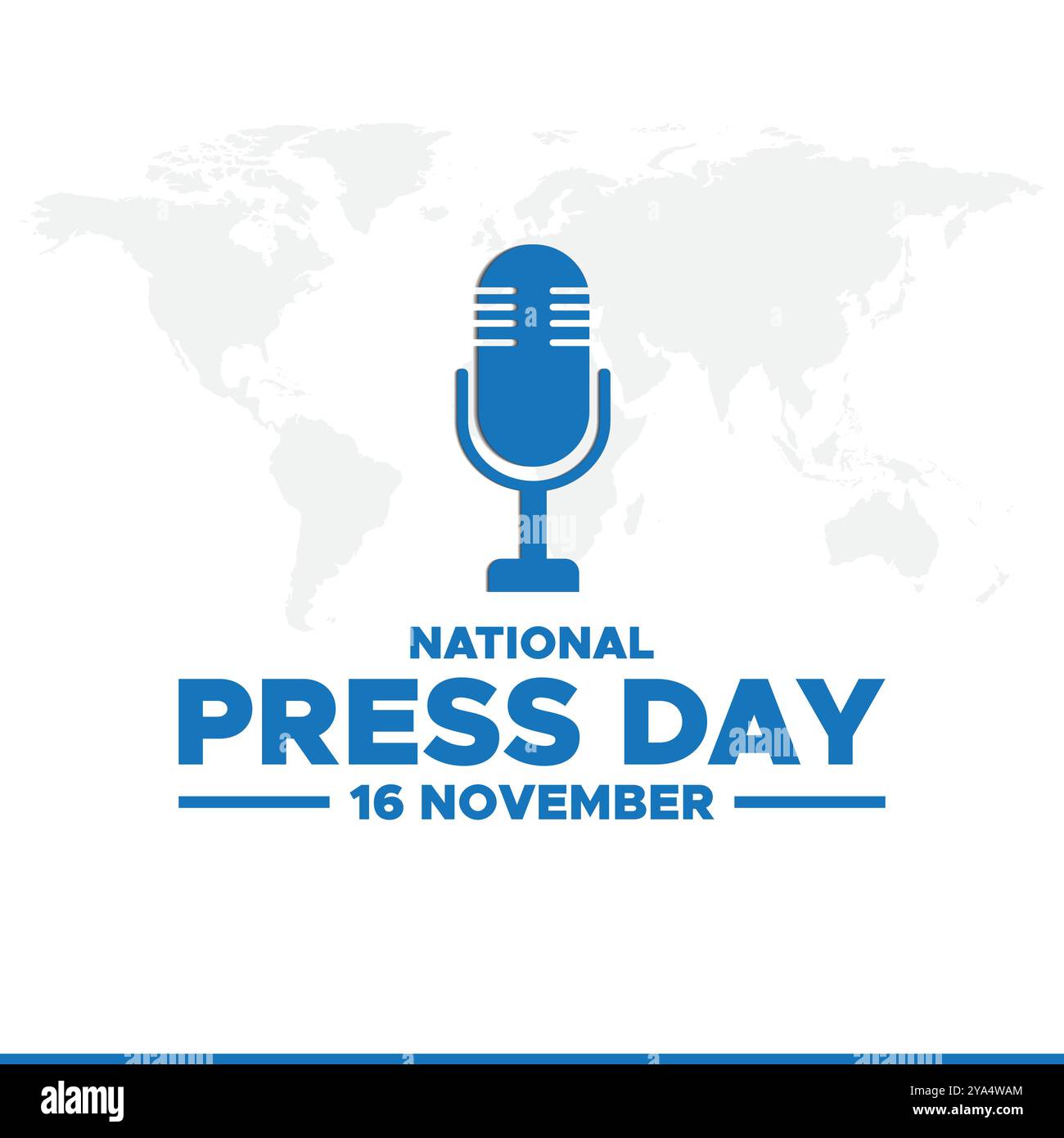Vecteur Journée nationale de la presse, illustration. Conception d'affiches conceptuelles et de bannières pour la Journée nationale de la presse. Journée nationale de la presse LE 16 novembre. Illustration de Vecteur