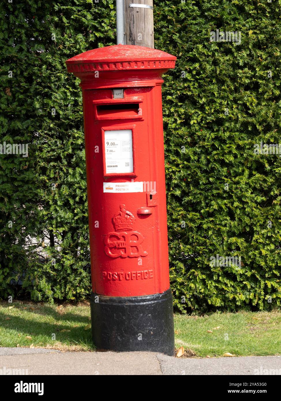 Boîte postale rouge Edward VIIIe à Waggon Road, Enfield, un bel exemple d'une boîte rare portant le chiffre d'Edward VIIIe qui a abdiqué en 1936 Banque D'Images
