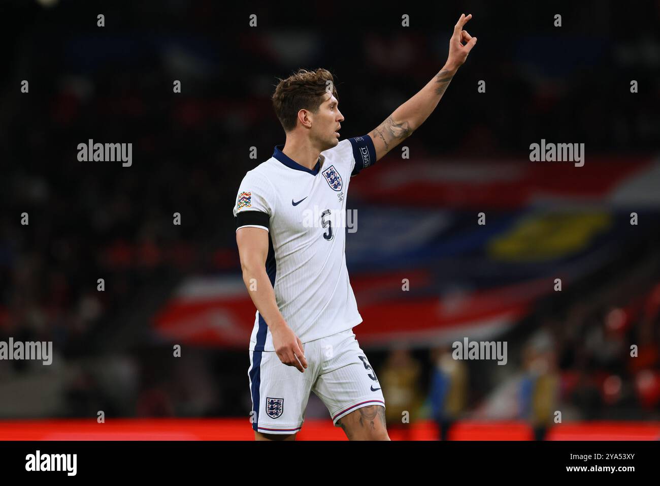 John Stones of England - Angleterre v Greece, UEFA Nations League, stade de Wembley, Londres, Royaume-Uni - 10 octobre 2024 usage éditorial exclusif Banque D'Images