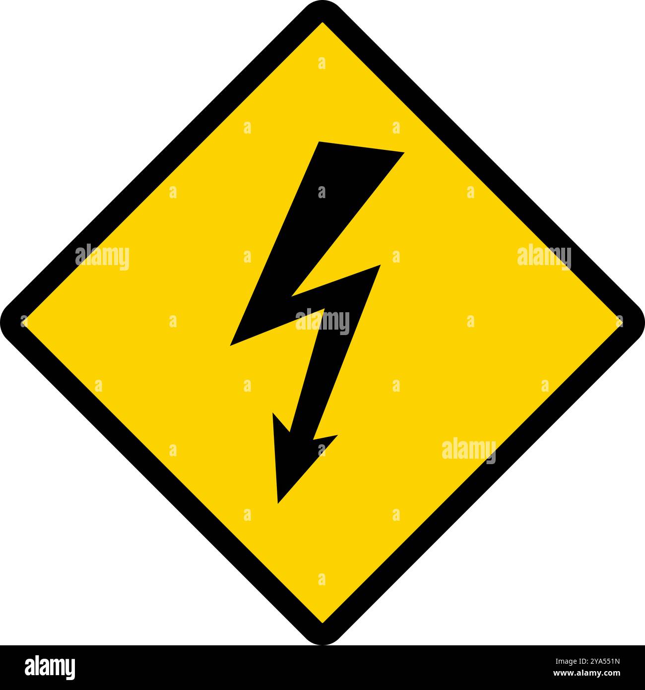 Panneau d'avertissement de haute tension. Vecteur modifiable. Illustration de Vecteur