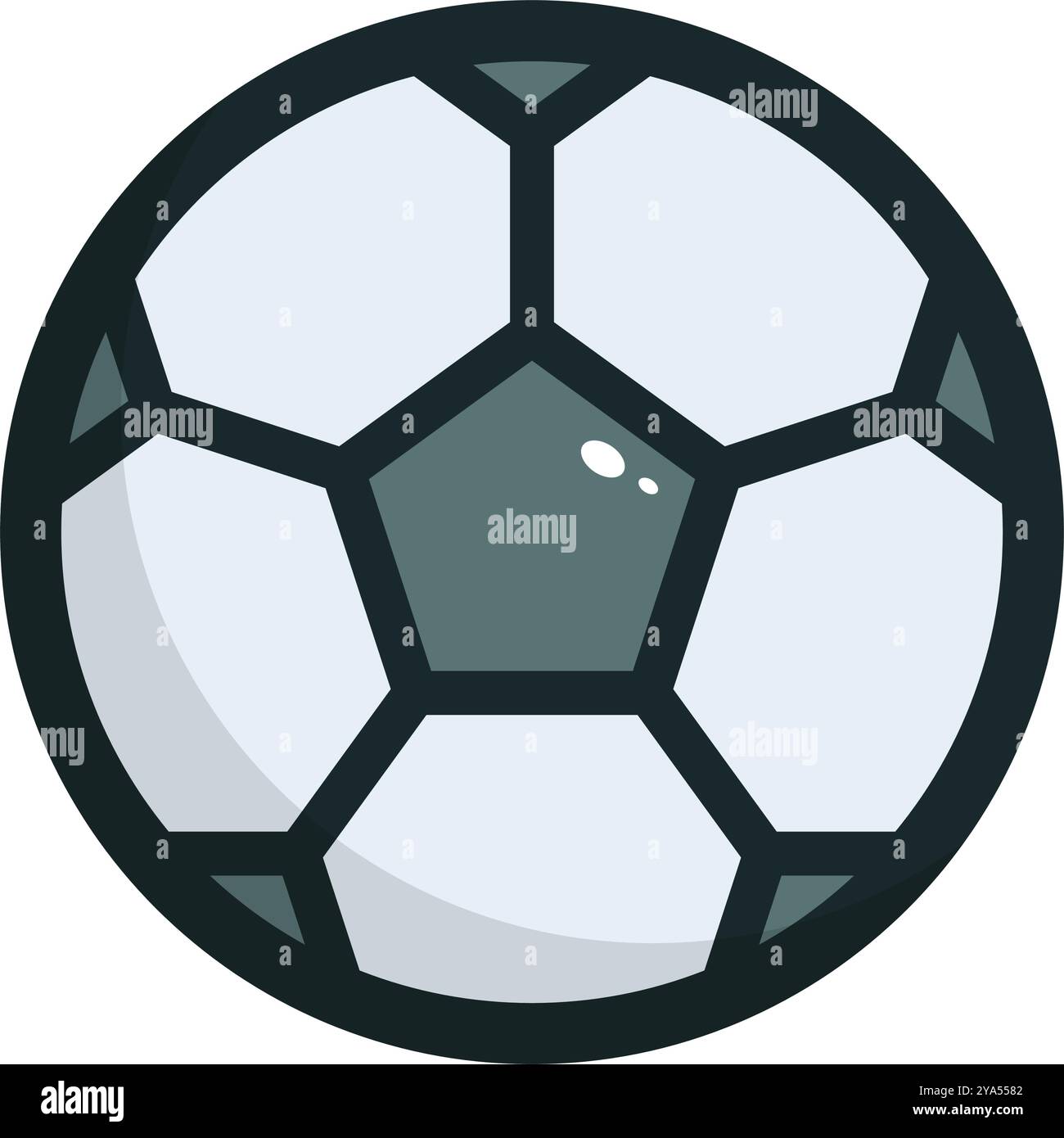 Icône de ballon de football moderne. Icône du football. Vecteur modifiable. Illustration de Vecteur