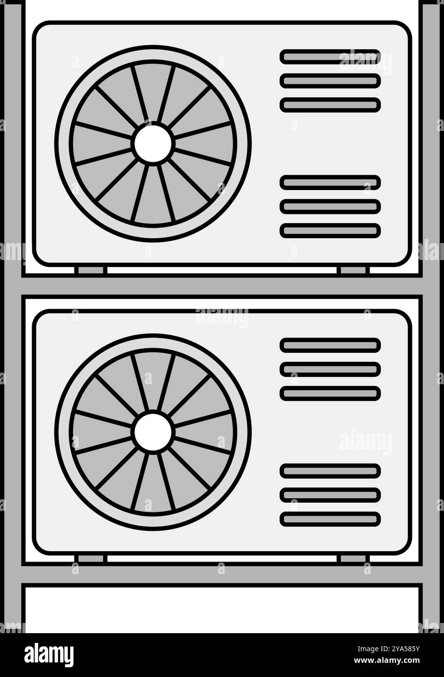 Deux icônes d'unité extérieure CA. Vecteur. Illustration de Vecteur Deux icônes d'unité extérieure CA. Vecteur. Illustration de Vecteur