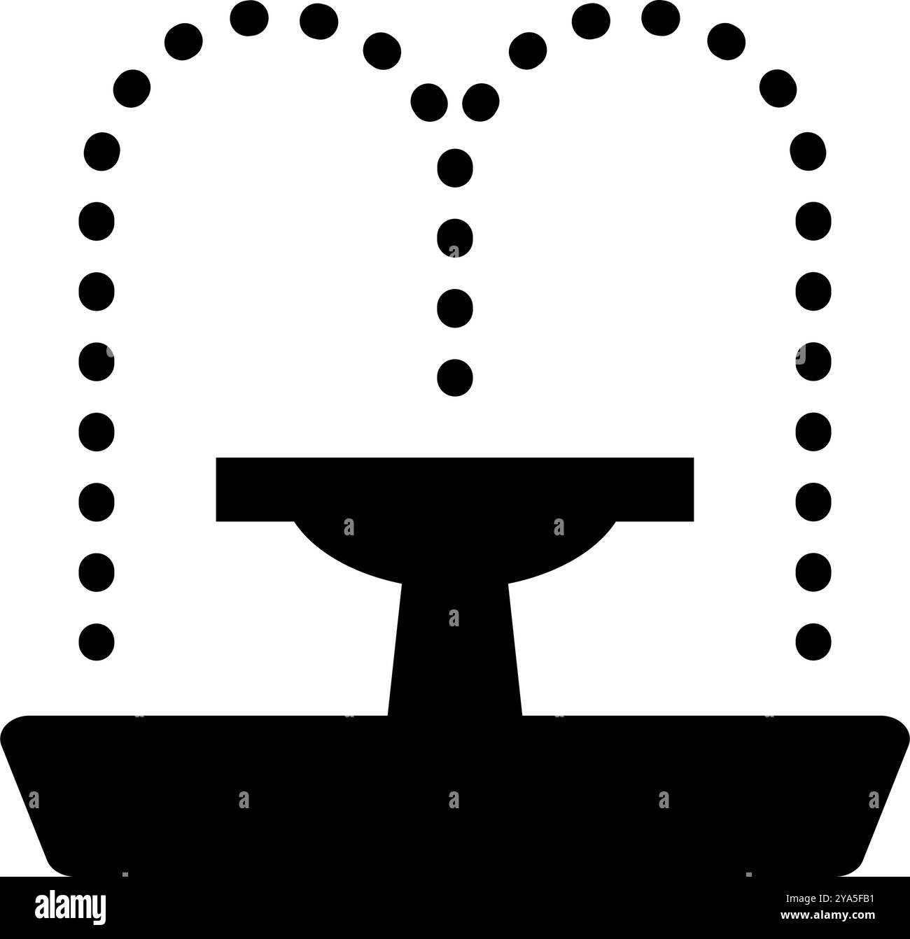 Icône de silhouette de fontaine simple. Vecteur modifiable. Illustration de Vecteur