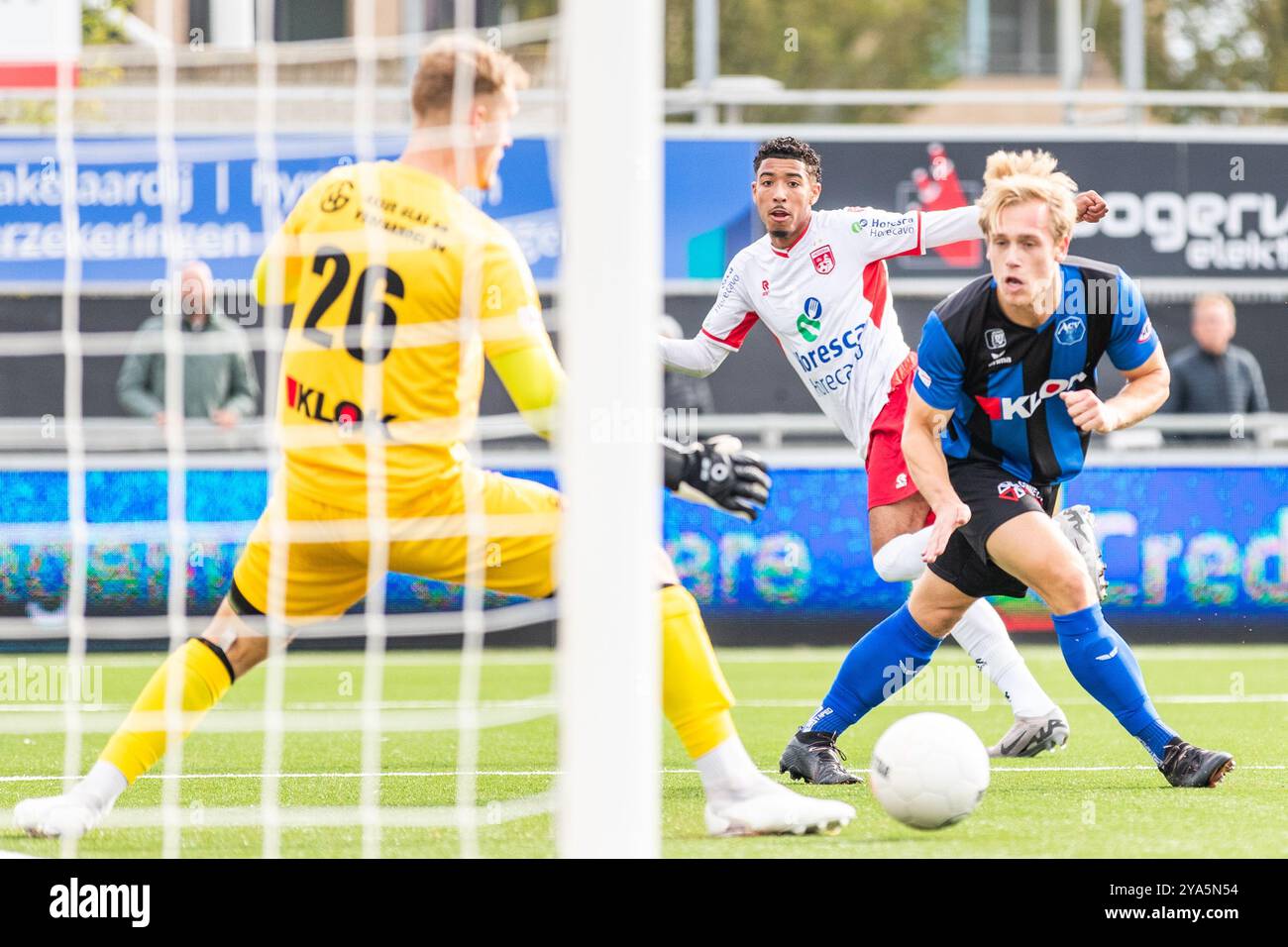 NOORDWIJK. 12-10-2024. Sportpark Duinwetering. Betnation Divisie. Dutch Tweede Divisie Football, saison 2024/2025. Match entre VV Noordwijk - ACV Assen. VV Noordwijk joueur Riley Reemnet. Crédit : Pro Shots/Alamy Live News Banque D'Images