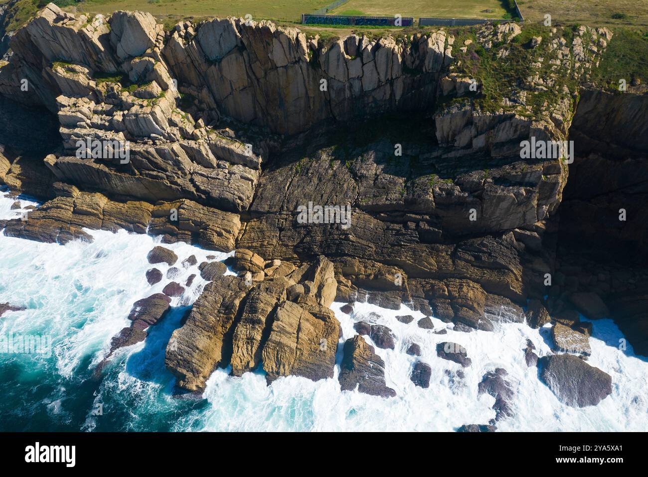 Urros de Liencres, Parc naturel de la Costa Quebrada, Liencres, Cantabrie, Espagne Banque D'Images
