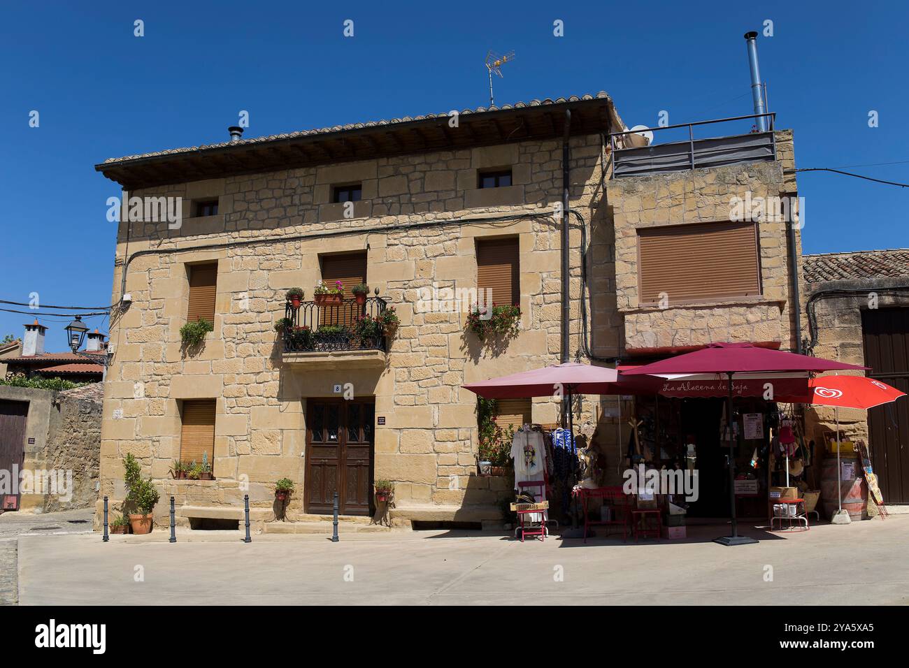 Rue de Sajazarra, La Rioja, Espagne Banque D'Images