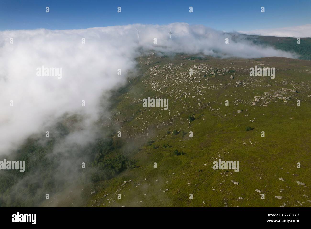 Générateurs éoliens à Busnela, Burgos, Castilla y Leon, Espagne Banque D'Images