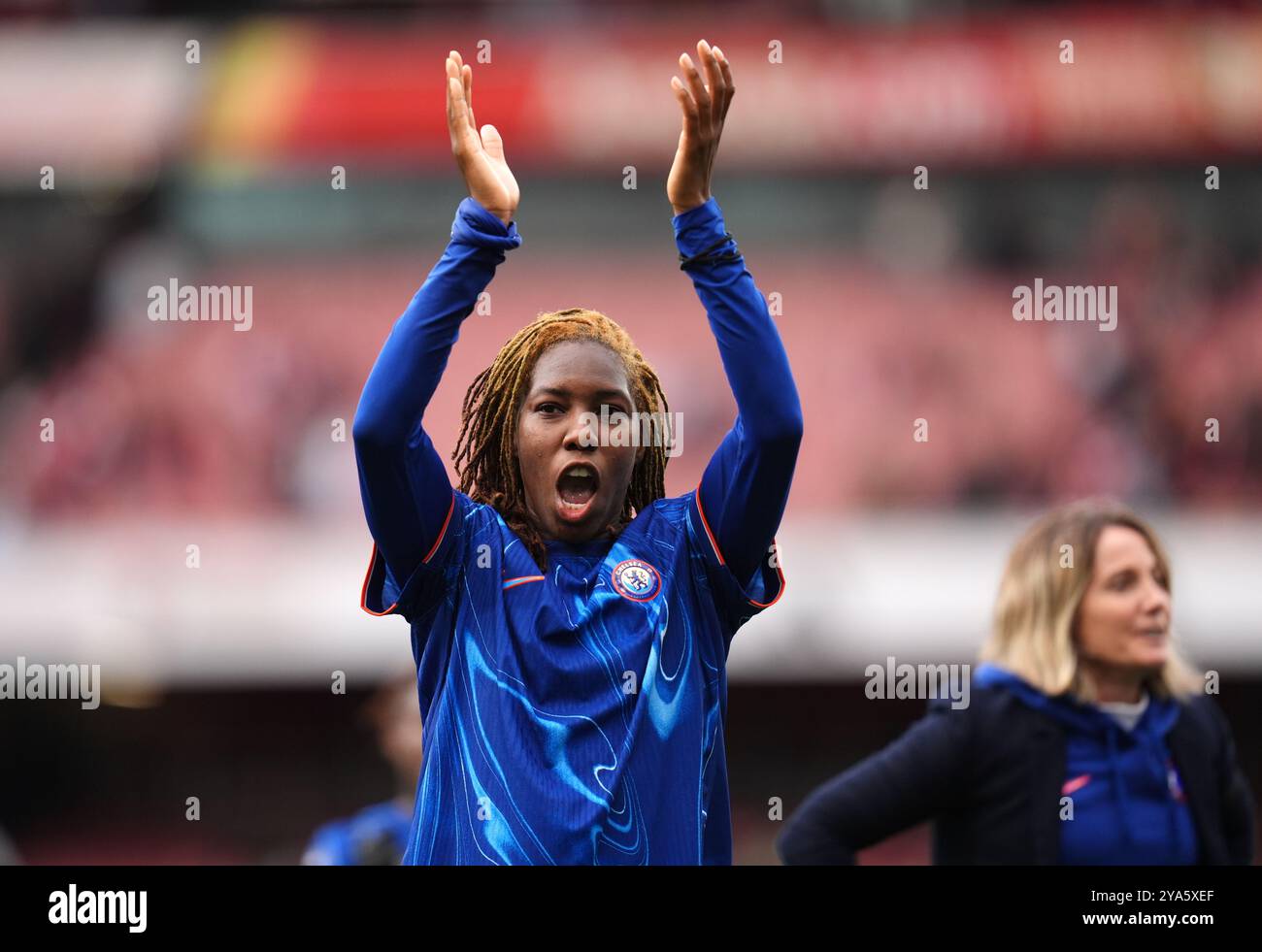 Kadeisha Buchanan de Chelsea après le match de Super League féminine des Barclays à l'Emirates Stadium de Londres. Date de la photo : samedi 12 octobre 2024. Banque D'Images