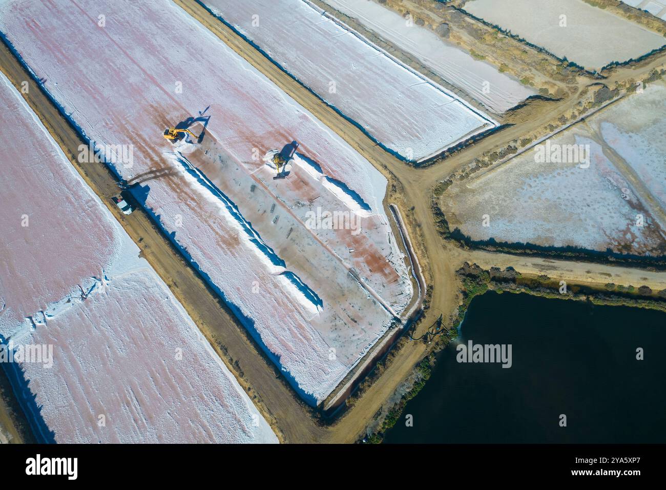 Lac salé à Quelfes, Algarve, Portugal Banque D'Images