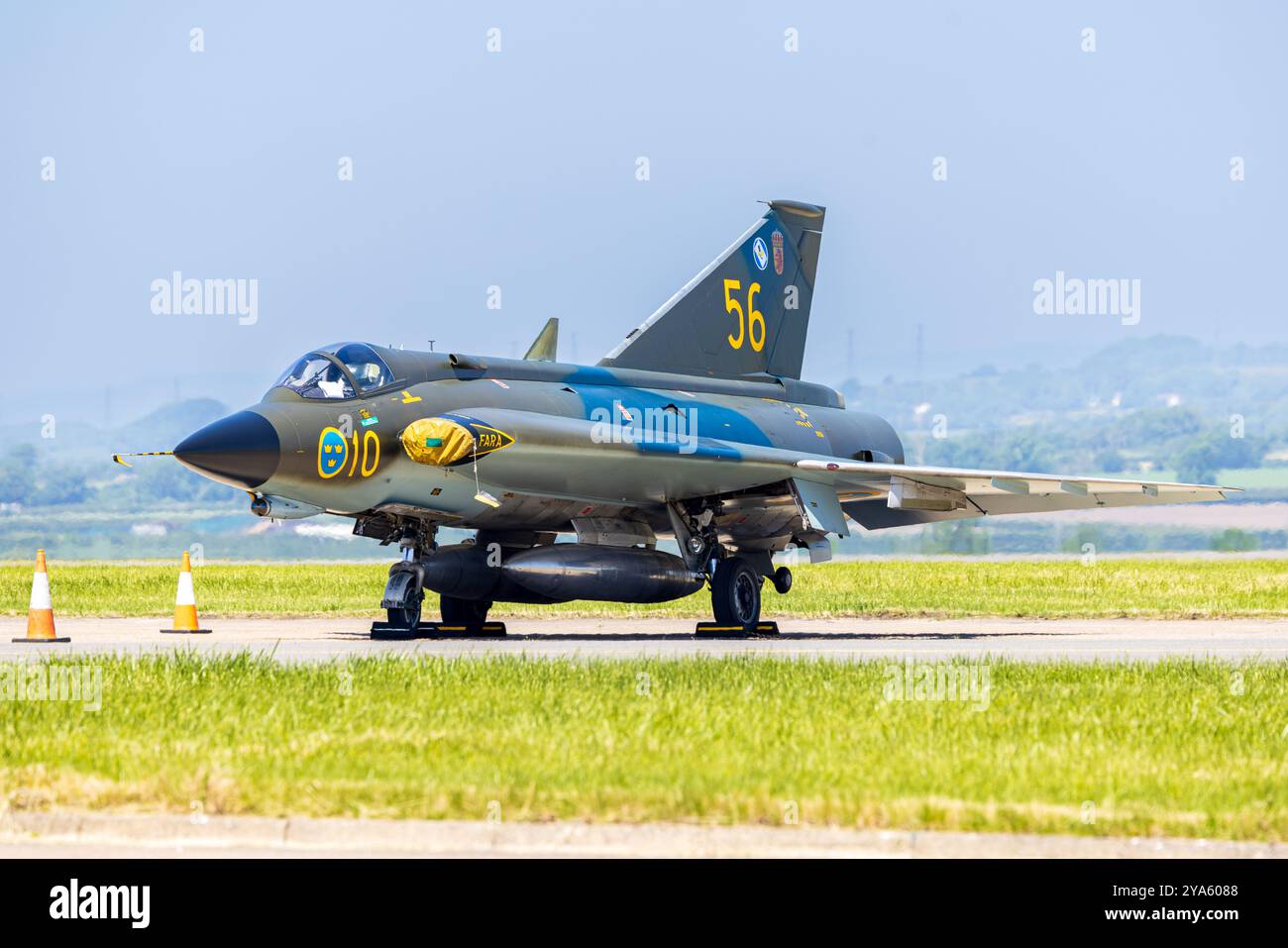 Saab J-35J Draken Suède - Force aérienne suédoise se-DXR Banque D'Images