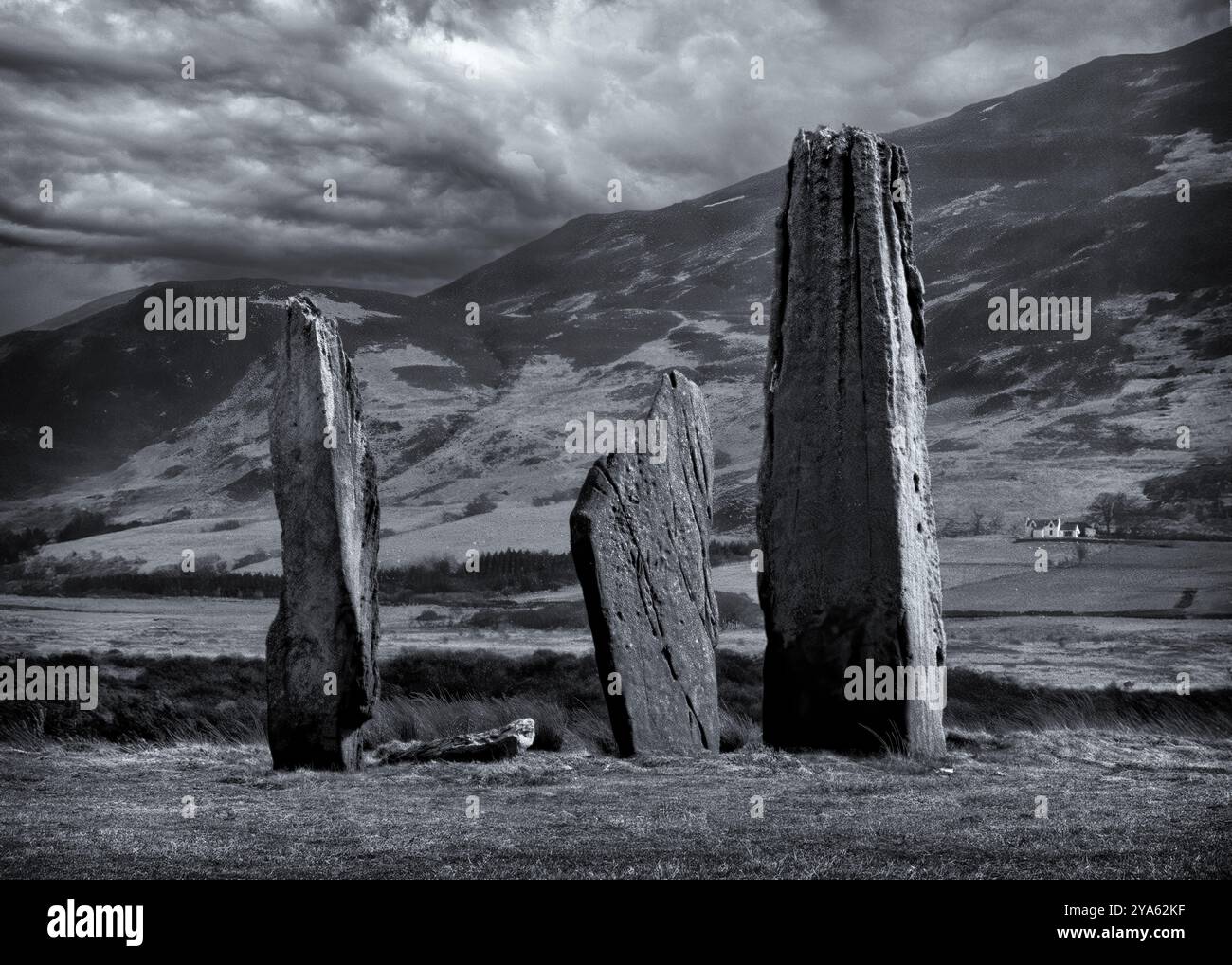 Machrie Moor Stone Circles Banque D'Images