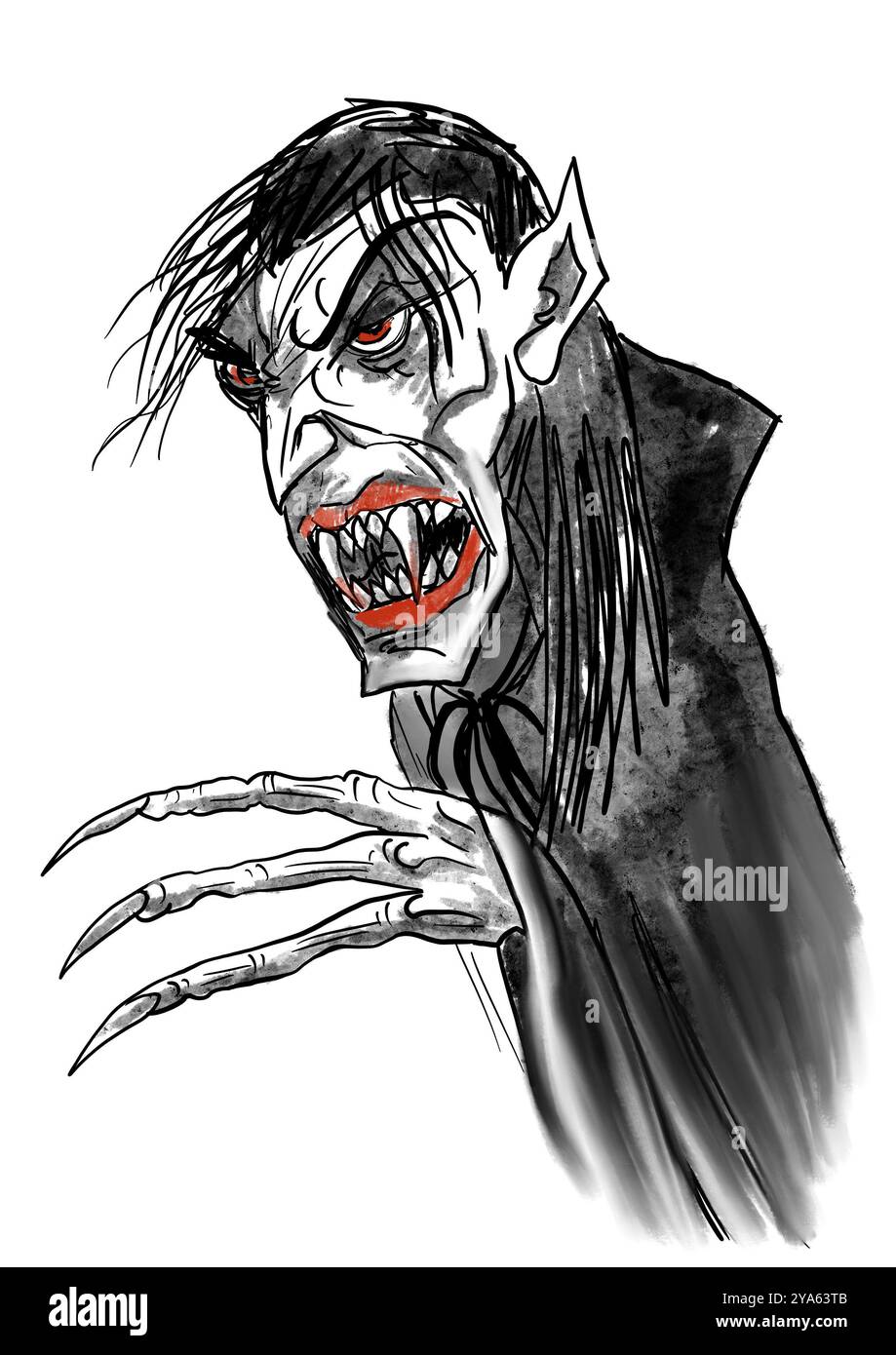 graphique d'illustration de vampire de créature monstre d'halloween Banque D'Images