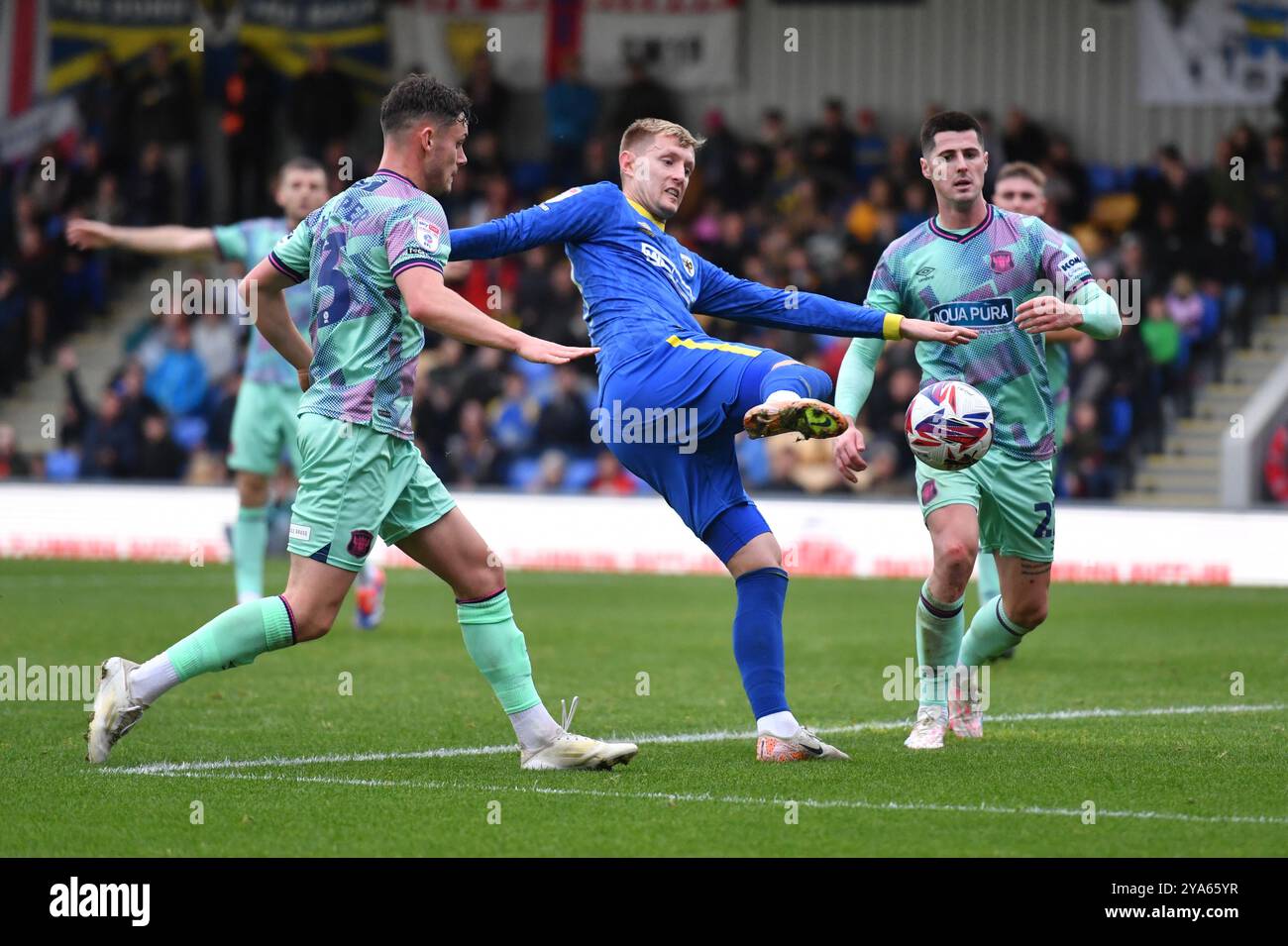 Londres, Angleterre. 12 octobre 2024. Joe Pigott lors de la rencontre Sky Bet EFL League Two entre l'AFC Wimbledon et Carlisle United au Cherry Red Records Stadium de Londres. Kyle Andrews/Alamy Live News Banque D'Images
