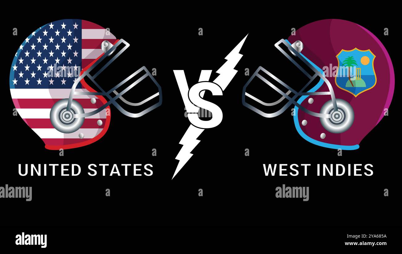 Cricket Clash : West Indies vs South Africa - superbe illustration de drapeau 3D. Illustration de Vecteur