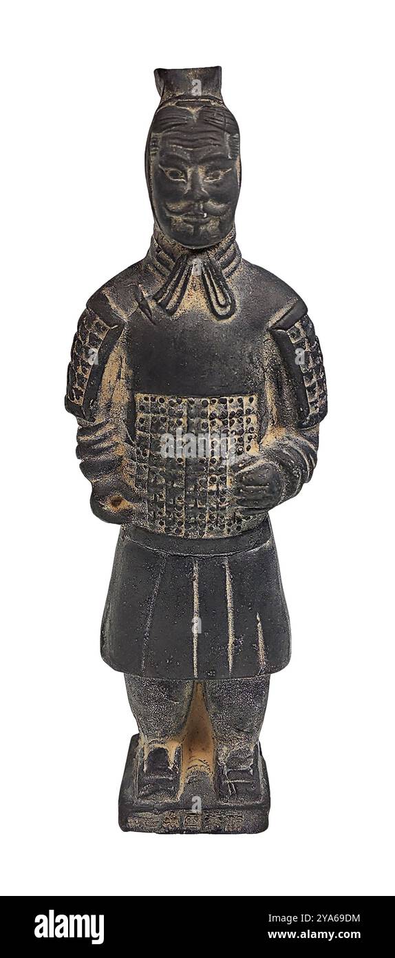 Soldat en terre cuite debout fait partie de l'ancienne armée chinoise Banque D'Images