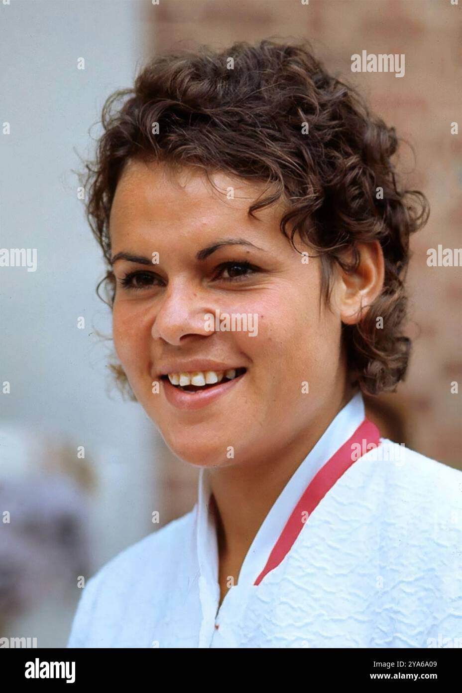 Evonne Goolagong. Portrait de la joueuse de tennis australienne Evonne Fay Goolagong Cawley (née en 1951) en 1973 Banque D'Images