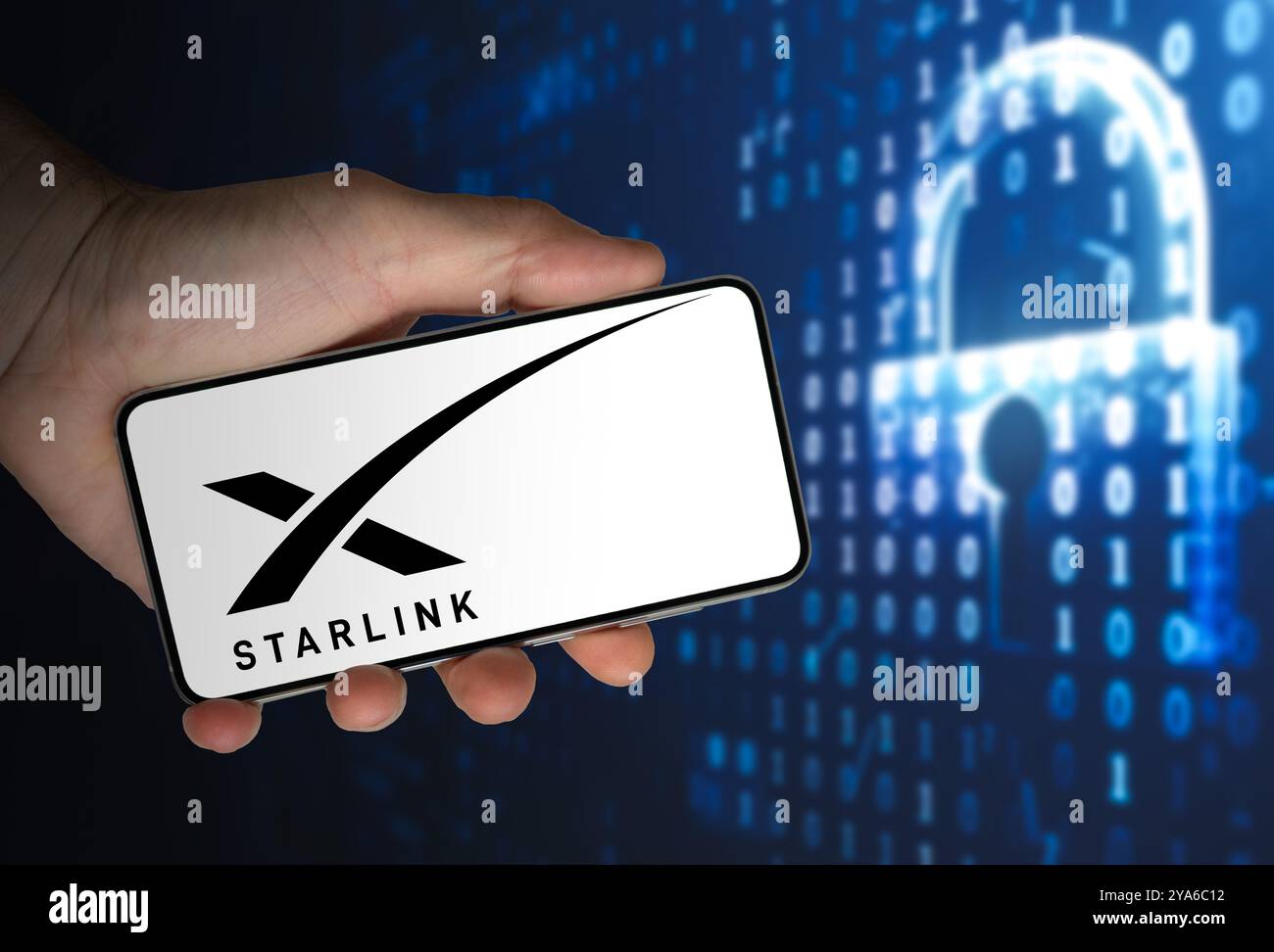 Service Starlink par la société SpaceX Banque D'Images