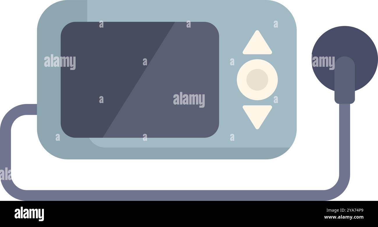 Dispositif électronique pour la stimulation nerveuse électrique transcutanée pour soulager la douleur Illustration de Vecteur