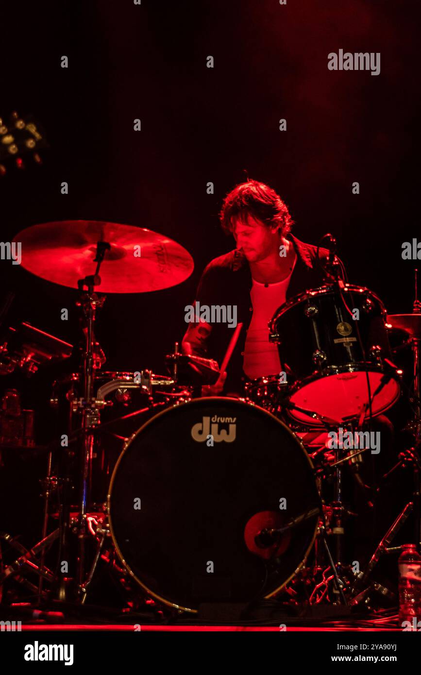 Londres, Royaume-Uni. 12 octobre 2024. Le groupe de rock australien Jet revient à Londres pour promouvoir son nouveau single avec un concert au Kentish Town Forum. Cristina Massei/Alamy Live News Banque D'Images