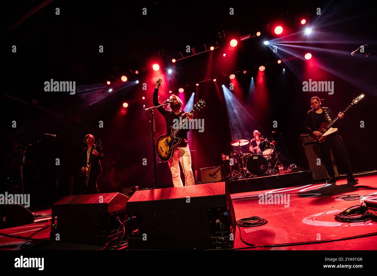 Londres, Royaume-Uni. 12 octobre 2024. Le groupe de rock australien Jet revient à Londres pour promouvoir son nouveau single avec un concert au Kentish Town Forum. Cristina Massei/Alamy Live News Banque D'Images