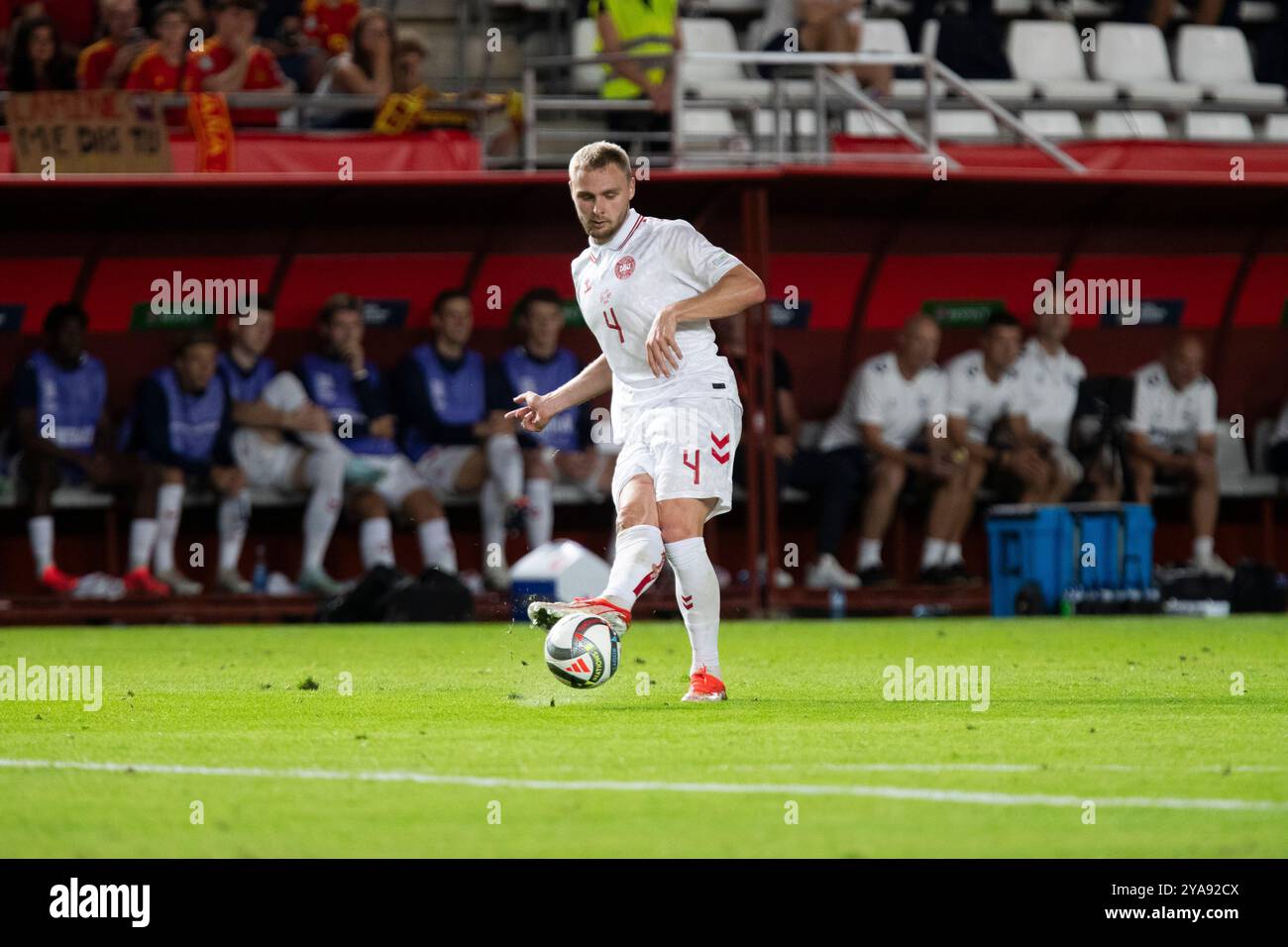 Murcie, Espagne. 12 octobre 2024. Espagne vs Danemark, match international de la phase de groupes de l'UEFA Nations League, stade Enrique Rocan, Nueva Condomina, Murcie, région de Murcie, Espagne, 12 octobre 2024. Crédit : Pascu Méndez/Alamy Live News Banque D'Images