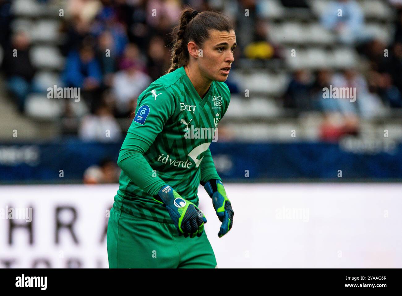 ELISA lancement du stade de Reims lors du championnat de France, Arkema premier Ligue match de football entre le Paris FC et le stade de Reims le 12 octobre 2024 au stade Sébastien Charlety à Paris Banque D'Images