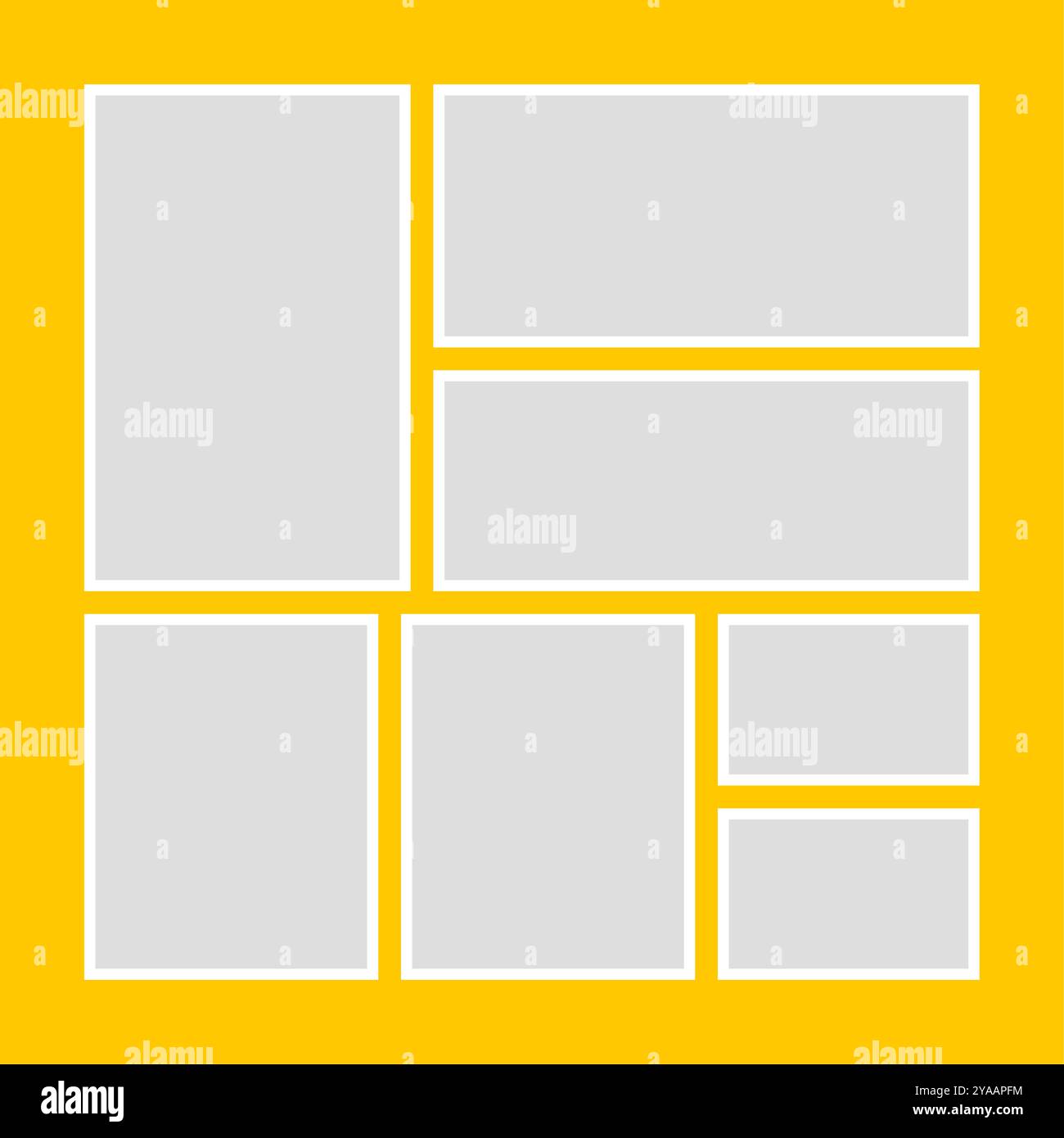 vecteur de conception de modèle de collage de tableau d'humeur de cadre photo vide Illustration de Vecteur