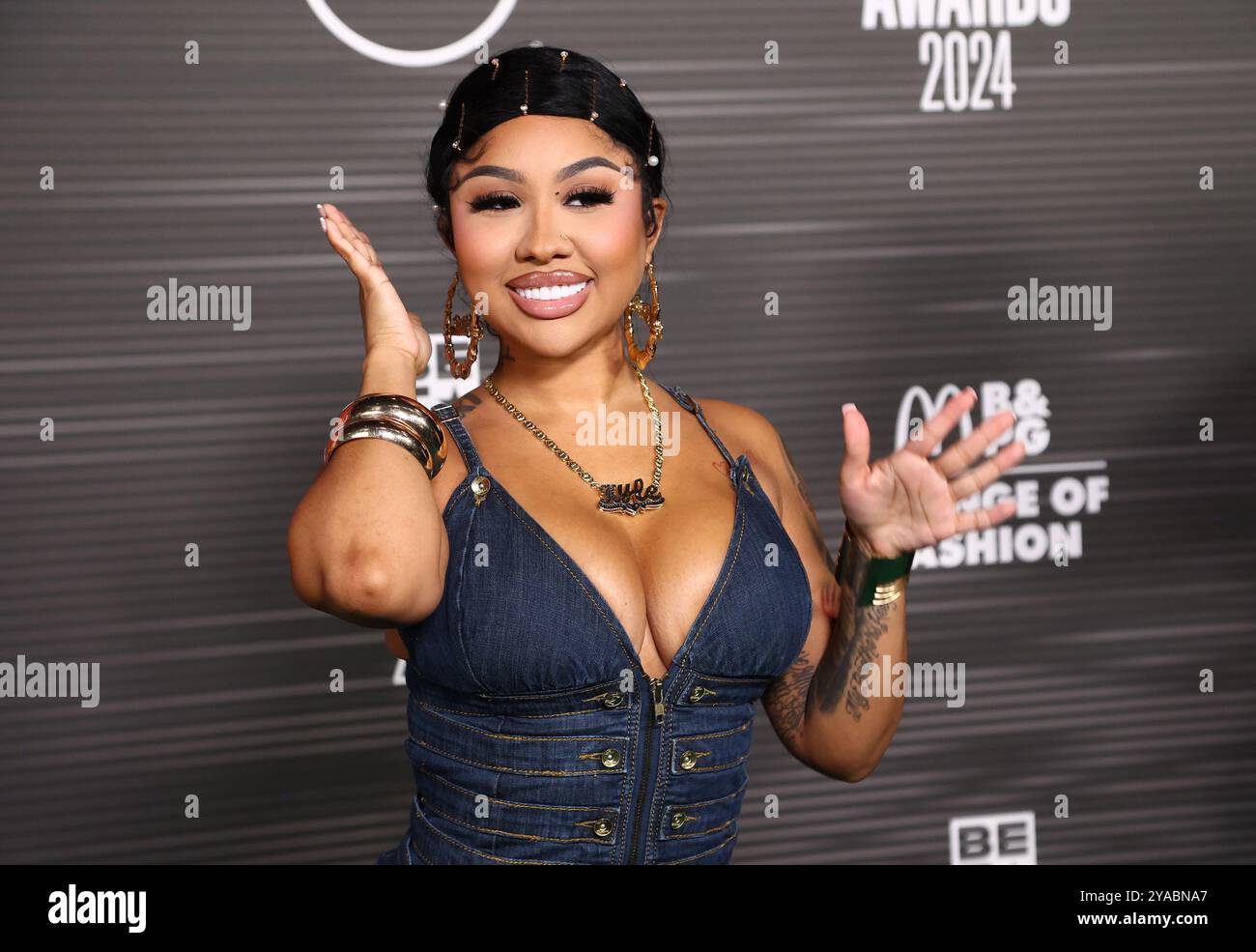 Las Vegas, États-Unis. 08 octobre 2024. Ari Fletcher arrive au BET Hip Hop Awards 2024 qui se tient au Drai's Beach Club - boîte de nuit au Cromwell Las Vegas le 8 octobre 2024 à Las Vegas, Nevada © JPA/AFF-USA.com crédit : AFF/Alamy Live News Banque D'Images