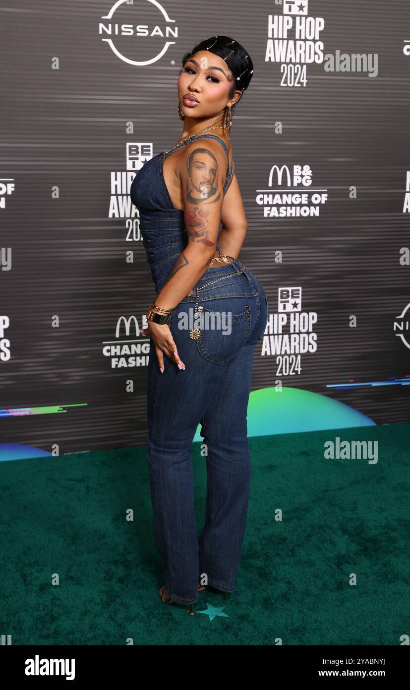 Las Vegas, États-Unis. 08 octobre 2024. Ari Fletcher arrive au BET Hip Hop Awards 2024 qui se tient au Drai's Beach Club - boîte de nuit au Cromwell Las Vegas le 8 octobre 2024 à Las Vegas, Nevada © JPA/AFF-USA.com crédit : AFF/Alamy Live News Banque D'Images