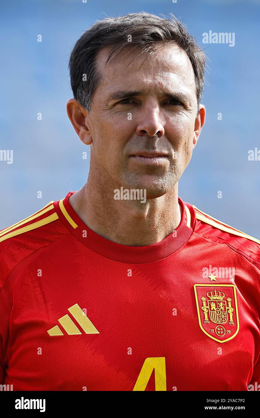 Murcie, Espagne. 12 octobre 2024. Carlos Marchena (ESP) Football/Football : match de charité espagnol 'la lutte contre le cancer de l'enfant' entre l'équipe des légendes espagnoles 1-2 équipe des vétérans de la région de Murcie à l'Estadio BeSoccer la Condomina à Murcie, Espagne . Crédit : Mutsu Kawamori/AFLO/Alamy Live News Banque D'Images